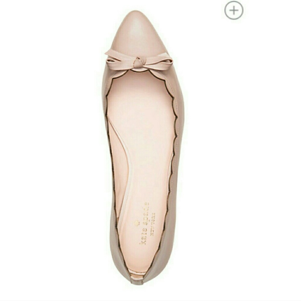 KATE SPADE ELENI FLEX SCALLOPED FLATS PALE PINK